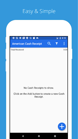 American Cash Receipt Screenshot 0