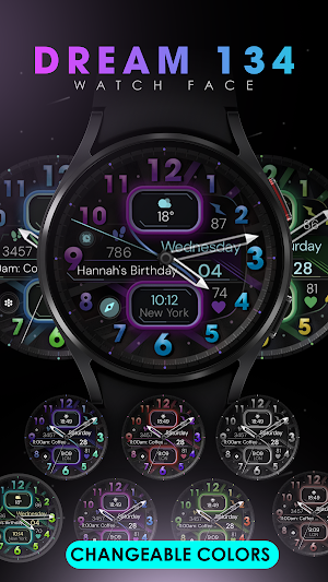 Dream 134 Colorful watch face Screenshot 1