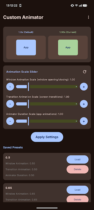 CustomAnimator Animation Speed Screenshot 1
