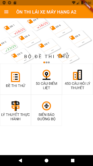 Ôn thi lái xe mô tô hạng A2 Screenshot 1