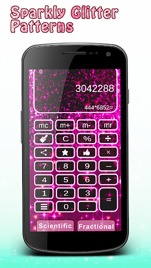 Glitter Calculator - Girls Shiny Calculator Screenshot 2