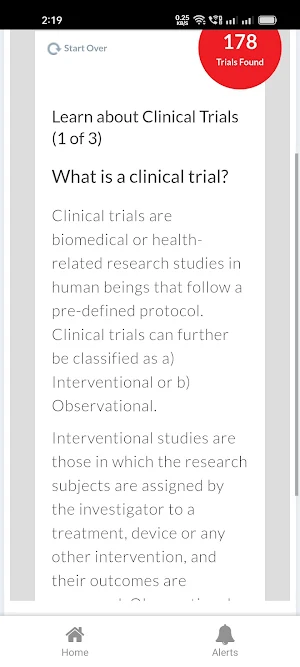 SCDAA Clinical Trial Finder Screenshot 2