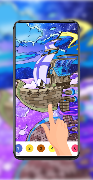 Pirate Ship:Color Master by Number Paint Book Screenshot 0