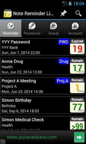Note Reminder Lite Screenshot 1