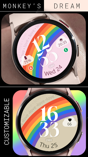 Rainbow 2 digital watch face Screenshot 0