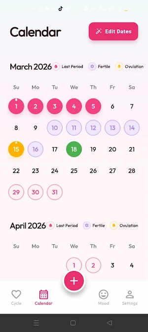 CycleCare-Period Tracker Screenshot 2