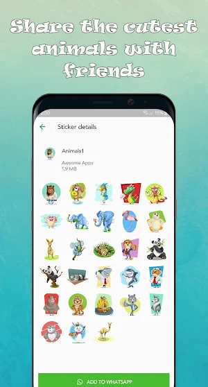 Cute Animals - WAStickerApps Screenshot 2