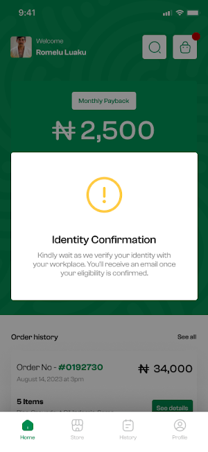 FoodBankApp Screenshot 1