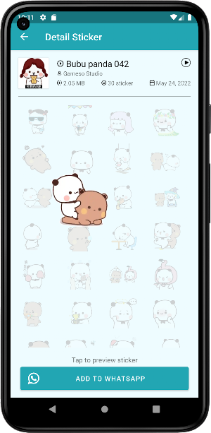 Panda Gemoy Animated WASticker Screenshot 3