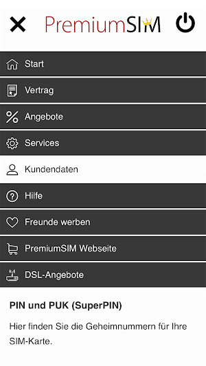 PremiumSIM Servicewelt Screenshot 3