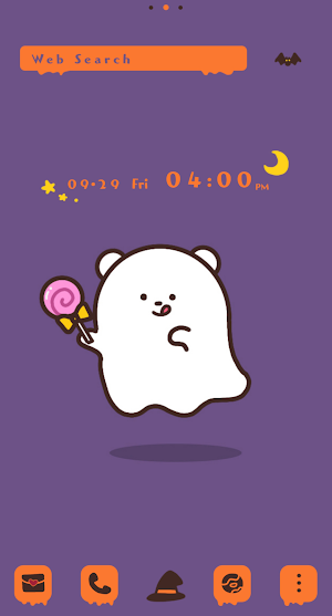 Halloween Teddy Theme +HOME Screenshot 0