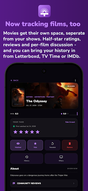 Televise: TV & Movie Tracker Screenshot 1
