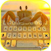 Cute Crab Holiday Keyboard Background