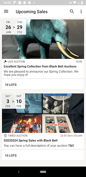 Black Belt Auctions Screenshot 0