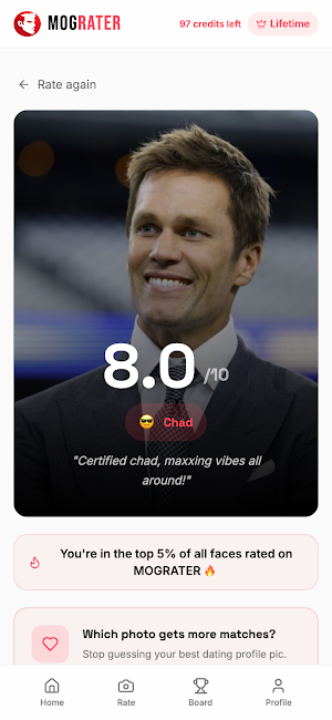 MogRater: AI Face Rating & Mog Screenshot 1
