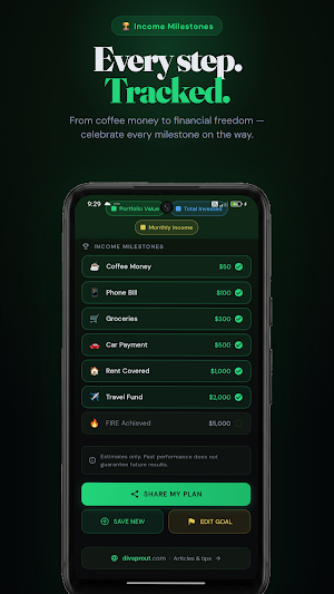 DivSprout-Dividend Calculator Screenshot 2