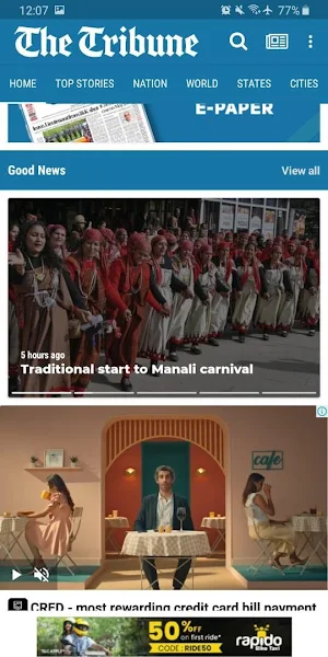 The Tribune, Chandigarh, India Screenshot 1