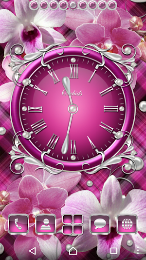 Orchids Clock Widget Screenshot 1