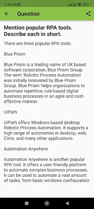 RPA Interview Question Screenshot 2