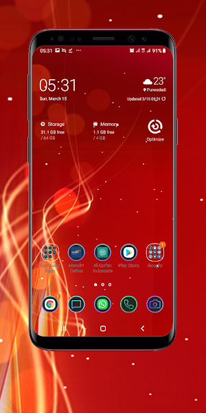 Red And Gold Wallpaper Screenshot 2