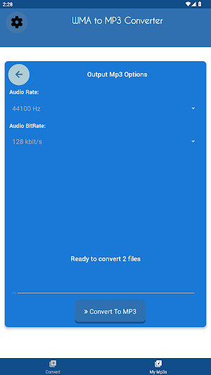 WMA to MP3 Converter Screenshot 1