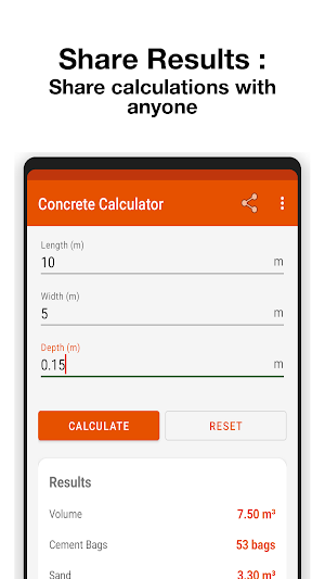 Concrete Calculator Screenshot 3