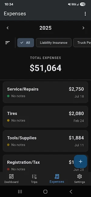 Truckerly - Expense Tracker Screenshot 2