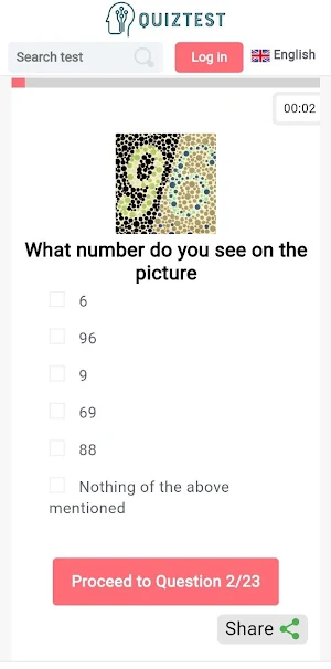 Quiz Test Screenshot 1