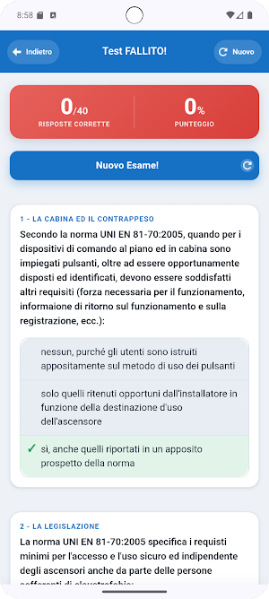 Quiz Patentino Ascensorista Screenshot 3