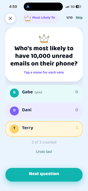Questions for Friends: Frella Screenshot 1