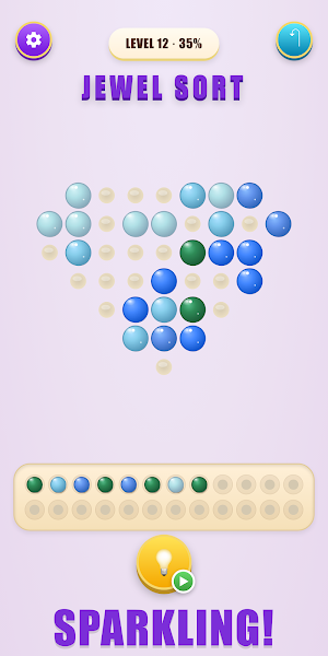 Jewel Sort: Coloring Puzzle Screenshot 2