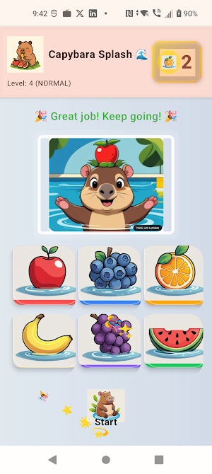 Capybara Splash: Memory Game Screenshot 0