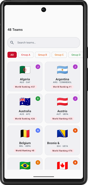 World Football 2026: schedule Screenshot 2