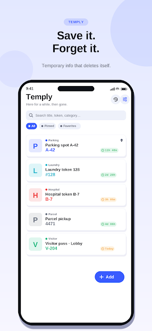 Temply: Temporary Memory Screenshot 0