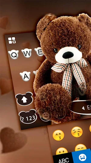 Brown Teddybear Keyboard Theme Screenshot 1