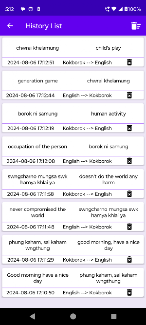 English To Kokborok Translator Screenshot 2