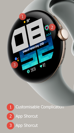 Oogly Charm Digital Watch Face Screenshot 3