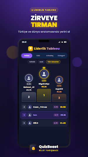 QuizBeast - Bilgi Yarışması Screenshot 3