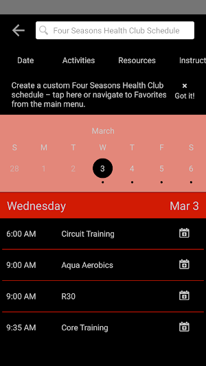 Four Seasons Health Club Screenshot 2