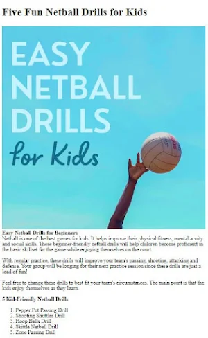 How to Do Netball Training Screenshot 0