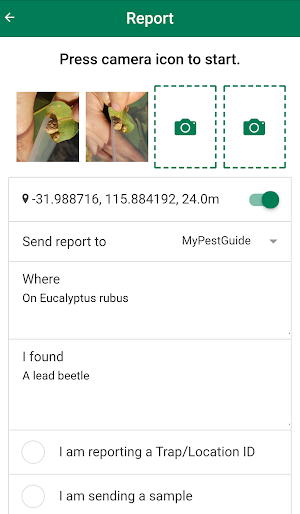 MyPestGuide Reporter Screenshot 2