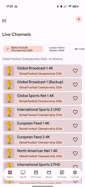 Material IPTV & Plex Player Screenshot 1