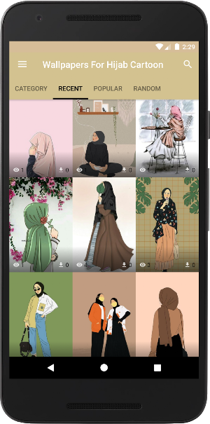 Wallpapers For Hijab Cartoon Screenshot 1