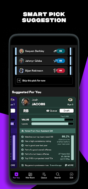 RotoWire Football Draft Kit Screenshot 2