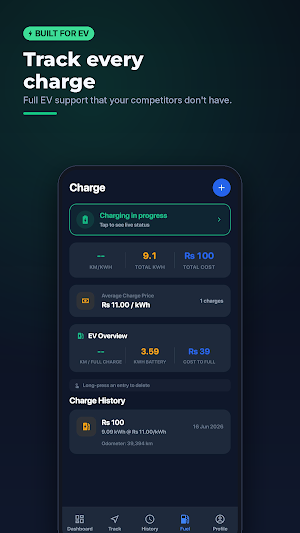 RideSync: Mileage & EV Tracker Screenshot 2