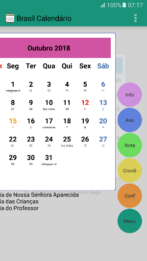 Brasil Calendário 2020 Screenshot 1