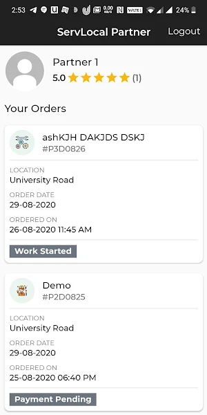 ServLocal - Partners Screenshot 1