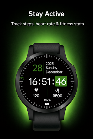 Modern Minimal Digital Watch Screenshot 3