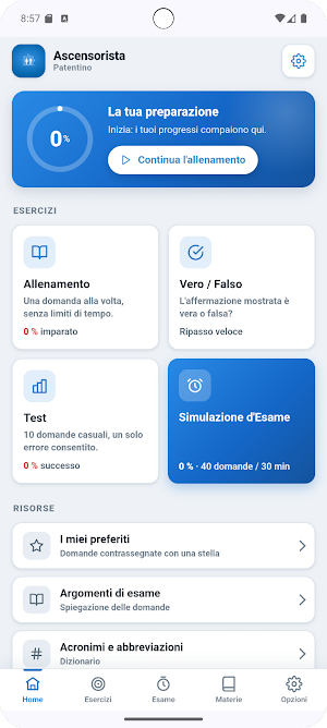 Quiz Patentino Ascensorista Screenshot 0