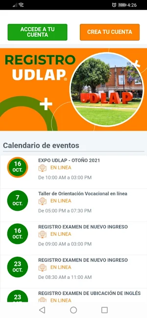 Registro Candidatos UDLAP Screenshot 1